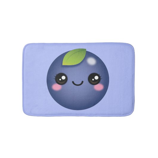 かわいいブルーベリーバスマット バスマット (正面)