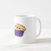 かわいいブルーベリーパイ コーヒーマグカップ (正面右)