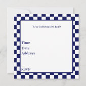 かわいいブルーベリーマフィンパーティー 招待状 (裏面)