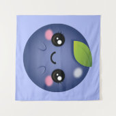 かわいいブルーベリー タペストリー (正面(横))