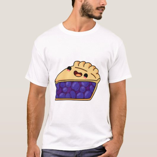 かわいいブルーベリー・パイ Tシャツ (正面)