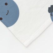 かわいいブルーベリー フリースブランケット (角)