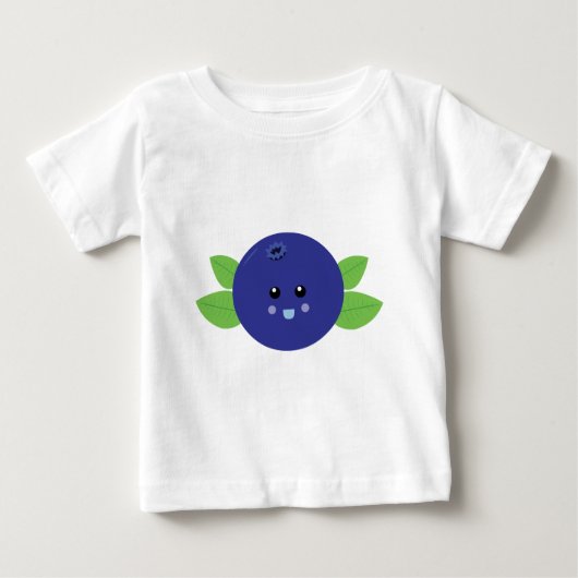 かわいいブルーベリー ベビーTシャツ (正面)