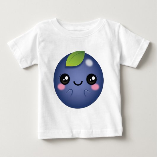 かわいいブルーベリー ベビーTシャツ (正面)