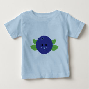 かわいいブルーベリー ベビーTシャツ