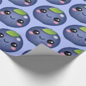 かわいいブルーベリー ラッピングペーパー (角)