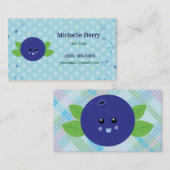 かわいいブルーベリー 名刺 (正面/裏面)