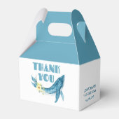 かわいいブルーホエールイエローフローラ誕生日ありがとう フェイバーボックス (裏面サイド)