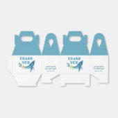 かわいいブルーホエールイエローフローラ誕生日ありがとう フェイバーボックス (折り畳みなし)