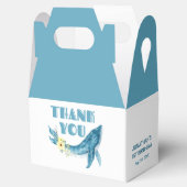 かわいいブルーホエールイエローフローラ誕生日ありがとう フェイバーボックス (オープン)