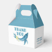 かわいいブルーホエールイエローフローラ誕生日ありがとう フェイバーボックス (正面サイド)