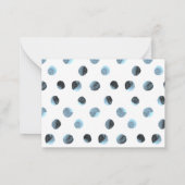 かわいいブルーホエールサンキューノートカード ノートカード (裏面)