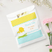 かわいいブルーボーイシックシャワーパーティー フェイバーバッグ (封をした状態)