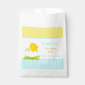 かわいいブルーボーイシックシャワーパーティー フェイバーバッグ (正面)