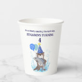 かわいいブルーボーイシーオッター誕生日パーティー 紙コップ (正面)