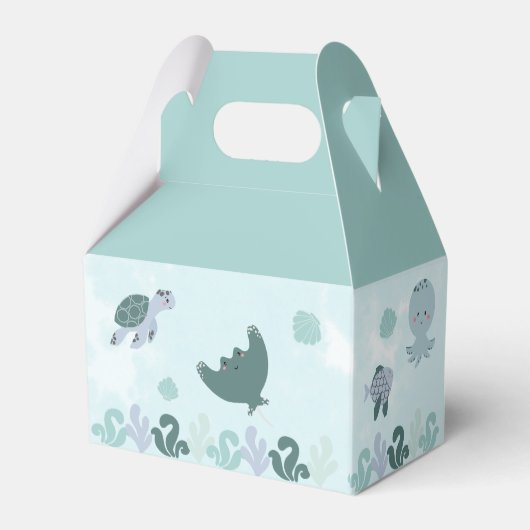 かわいいブルーボーイズザシーウォーター誕生日 フェイバーボックス (裏面サイド)