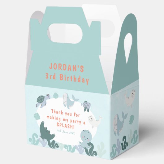 かわいいブルーボーイズザシーウォーター誕生日 フェイバーボックス (オープン)