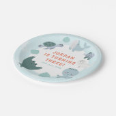 かわいいブルーボーイズザシーウォーター誕生日 ペーパープレート (アングル)