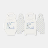 かわいいブルーボーイズパーティー子犬の任意の年齢誕生日 フェイバーボックス (折り畳みなし)