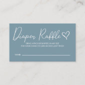 かわいいブルーボーイズ赤ちゃんシャワーおむつラッフル エンクロージャーカード (正面)