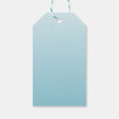 かわいいブルーボーイペンギン冬の赤ちゃんシャワー ギフトタグ (裏面)