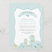 かわいいブルーボーイラマ赤ちゃんシャワー