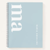 かわいいブルーモノグラム学校 ノートブック (正面)