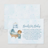 かわいいブルーモバイルクリブベビーコットブックベビー エンクロージャーカード (正面/裏面)