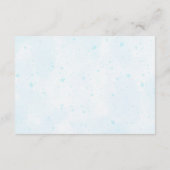 かわいいブルーモバイルクリブベビーコットブックベビー エンクロージャーカード (裏面)