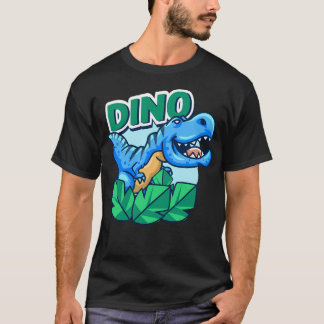 かわいいブルーリトルディノ Tシャツ