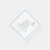 かわいいブルーリトルブー幽霊ボウ男の赤ちゃんシャワー スタンダードカクテルナプキン (角)