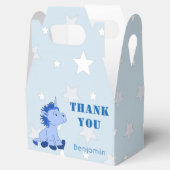 かわいいブルーリトルユニコーン&スターズバースデーパーティー フェイバーボックス (オープン)