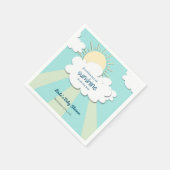 かわいいブルーレイオブサンシャインボーイベビーシャワー スタンダードカクテルナプキン (角)