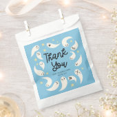 かわいいブルー幽霊ベビーシャワーお願いバッグ フェイバーバッグ (クリップ留めされた状態)