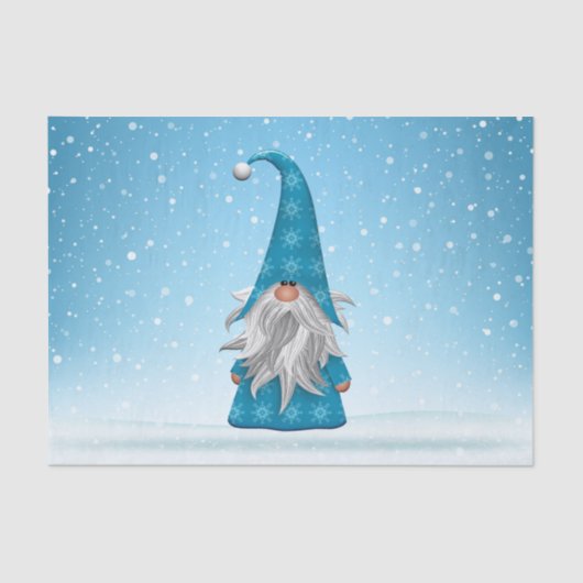 かわいいブルー格言オンスノー 薄葉紙 (正面)