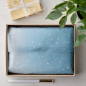 かわいいブルー格言オンスノー 薄葉紙 (ギフト)