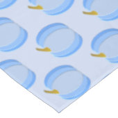 かわいいブルー男の赤ちゃんカボチャパターン（の模様が）あるベビーシャワー テーブルクロス (アングル)