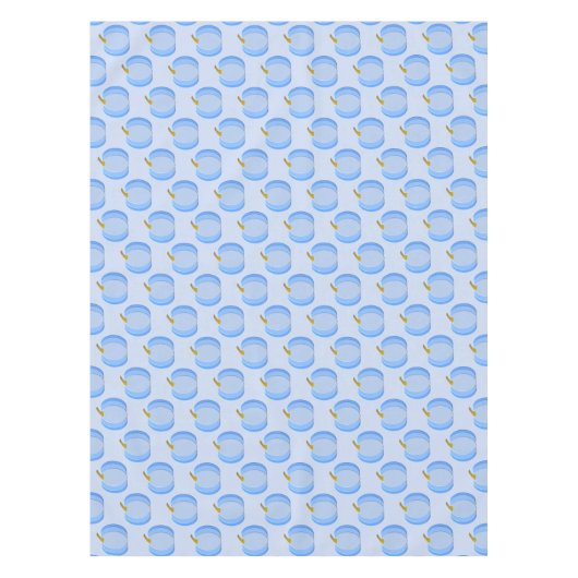 かわいいブルー男の赤ちゃんカボチャパターン（の模様が）あるベビーシャワー テーブルクロス (正面)