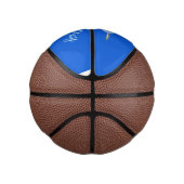 かわいいブルー男の赤ちゃんナルファールジェンダーリビールズカスタム ミニバスケットボール (右)