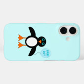 かわいいブルー男の赤ちゃんペンギンiPhoneケース Case-Mate iPhoneケース (裏面 (横))