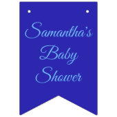 かわいいブルー男の赤ちゃんユニコーンカスタムベイビーシャワーバント バンティングフラッグ (第2の旗)