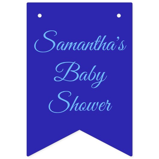 かわいいブルー男の赤ちゃんユニコーンカスタムベイビーシャワーバント バンティングフラッグ (第2の旗)