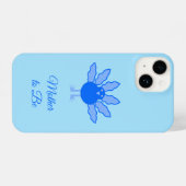 かわいいブルー男の赤ちゃん感謝祭トルコ母になる iPhoneケース (裏面横)