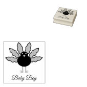 かわいいブルー男の赤ちゃん感謝祭トルコ赤ちゃんシャワー ラバースタンプ (押印)