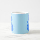 かわいいブルー男の赤ちゃん猫カスタムの父親へ コーヒーマグカップ (中央)