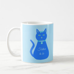 かわいいブルー男の赤ちゃん猫カスタムの父親へ コーヒーマグカップ