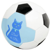 かわいいブルー男の赤ちゃん猫カスタムパパへ サッカーボール (3/4)