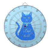 かわいいブルー男の赤ちゃん猫カスタムパパへ ダーツボード (正面)