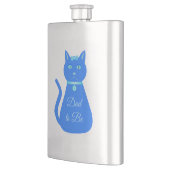 かわいいブルー男の赤ちゃん猫カスタムパパへ フラスク (左)