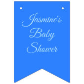 かわいいブルー男の赤ちゃん猫カスタム赤ちゃんシャワー バンティングフラッグ (第1の旗)